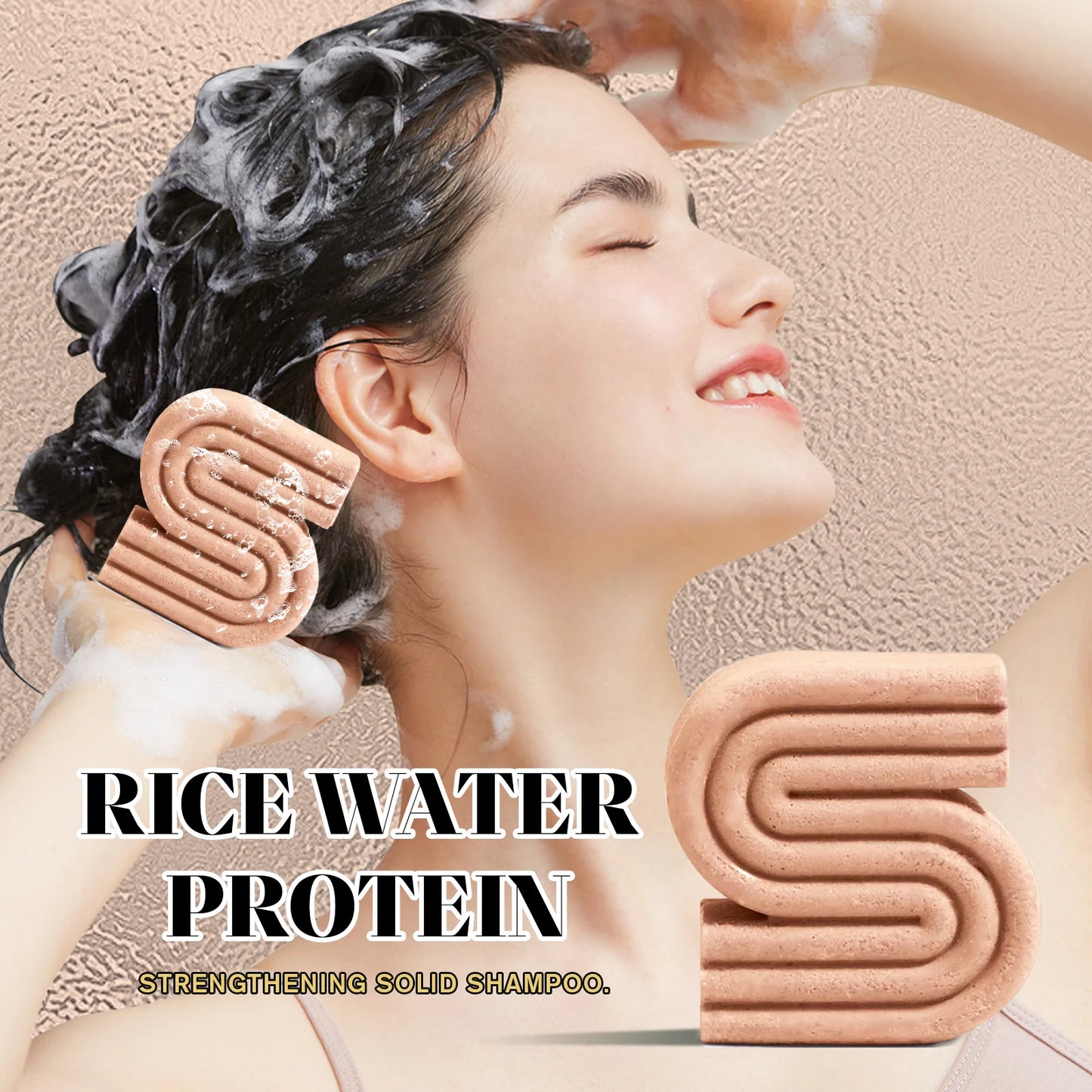 Shampooing et après-shampooing à l'eau de riz pour la croissance des cheveux